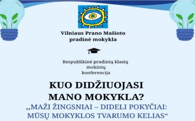 Respublikinė pradinių klasių mokinių konferencija „Kuo didžiuojasi mano mokykla? Maži žingsniai – dideli pokyčiai: mūsų mokyklos tvarumo kelias“